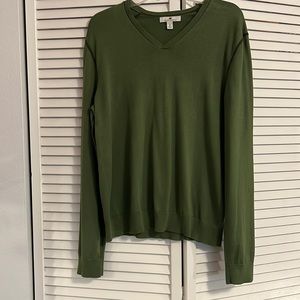 Banana Republic, Women's Green Sweater with Purple Stitching; Like New